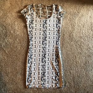 Charlotte Russe Black and White Body Mini Dress
